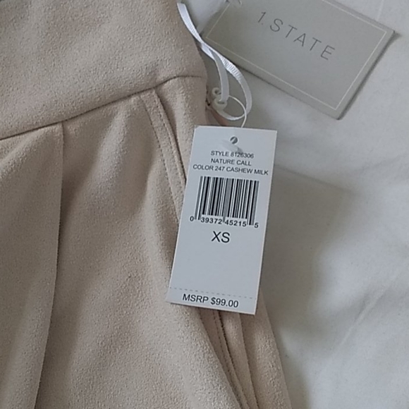 1. state cream suede shorts - Picture 5 of 5